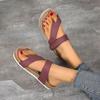 Grenzüberschreitende Sommer-Neuheit in Übergröße, flache, coole Slipper, Damen, Zehenbedeckt, dicksohlige Sandalen, Strandschuhe, Außenhandel