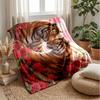 Tiger Love Artwork 1 Theme blanket Lightweight Warm Flannel Blanket Decorative Throw Blanket for Home Decoration
