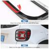 Car Metal Rear Tail Lights Taillights Decoration Cover Trim Tail Lamps Guard Cover for Jeep Renegade 2016 Up,  Black