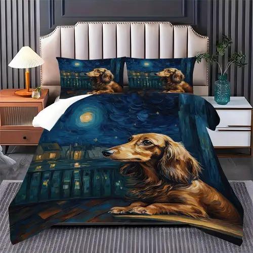 Van Gogh Oil Painting Soft Duvet Cover Van Gogh Oil Painting Background Theme Soft Duvet Cover Suitable for Children Kids plus Adult Peoples Soft