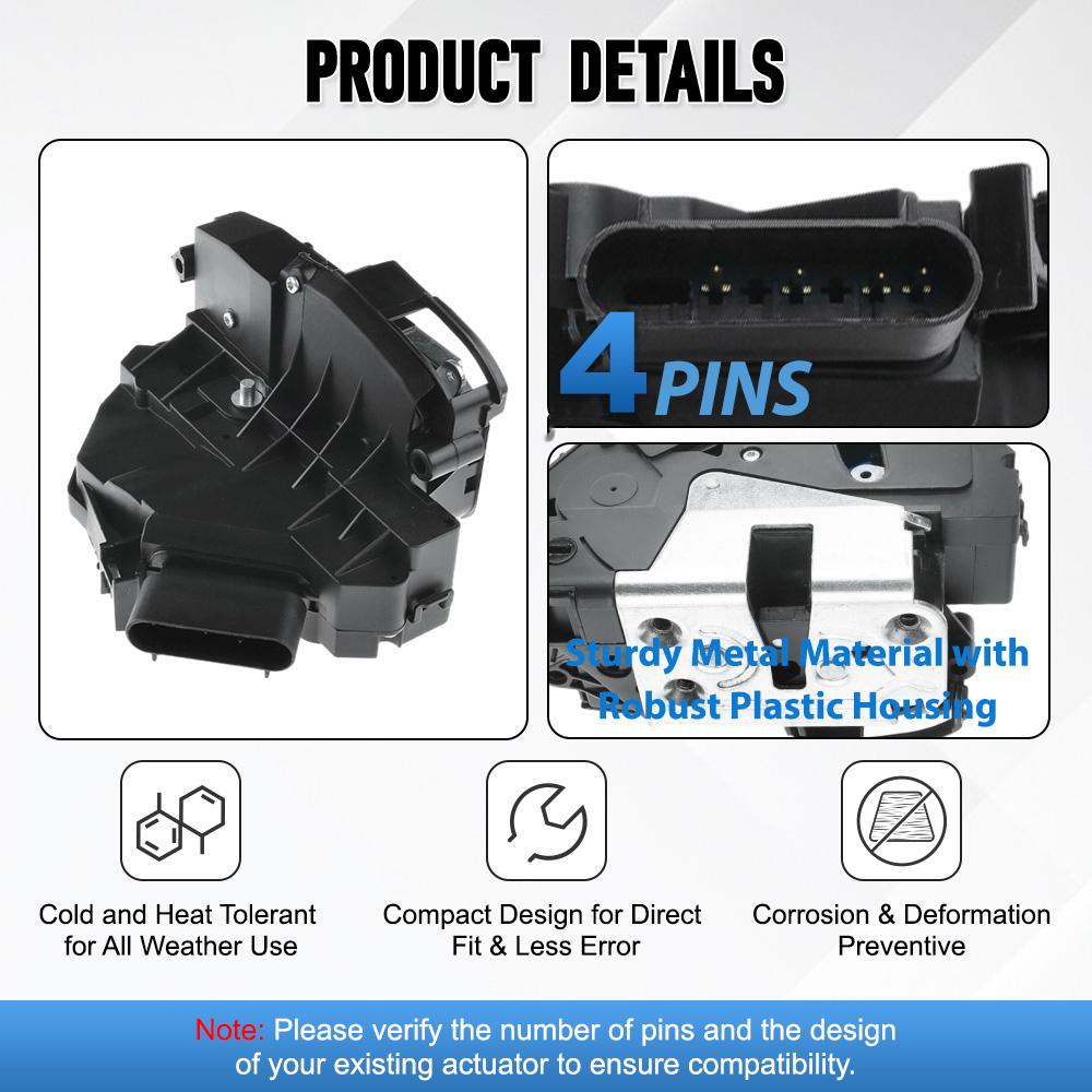 Rear Left Right Door Lock Actuator for Ford Focus 2012-2017 Escape Fiesta Lincoln MKZ MKX BF6AA26413AE AE8Z5426412A