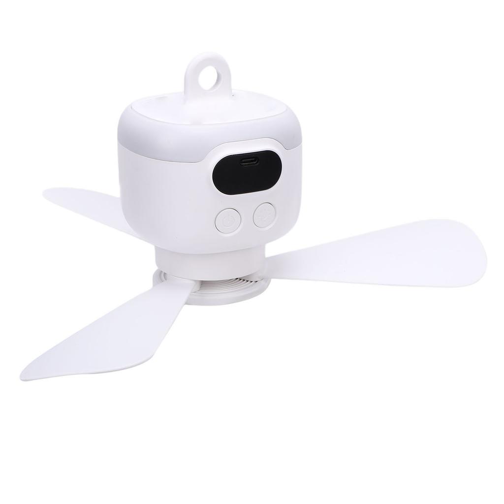 Battery Powered Ceiling Fan with Light Cordless Camping RV Tent Fan USB Rechargeable for Outdoor Home