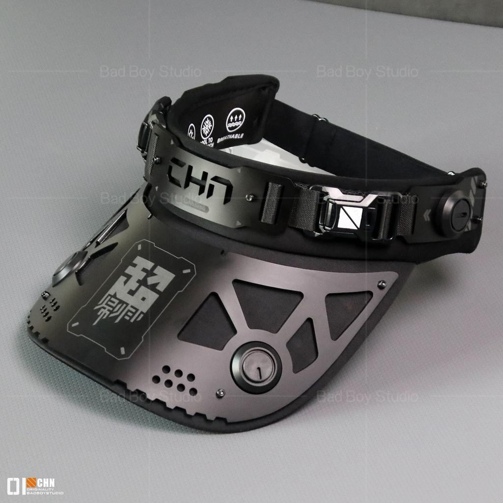 Punk Techwear Style Mechanical Mechs Visor Baseball Cap Man Woman Halloween Cosplay Tactical Hat Headgear