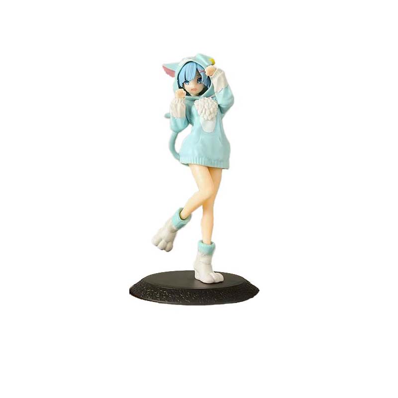 New model Anime Rem Emilia Cat RE: Living From Scratch In Another World, Characters In Different Colors, Static Toys, Gifts