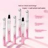 6-in-1 Katzenaugen-Magnetstift für Nägel All-in-One-Nagelkunststift für Gel-Nagellack Fauler Mann Maniküre-Aufbau-Stift für Nagelpflege-Werkzeug