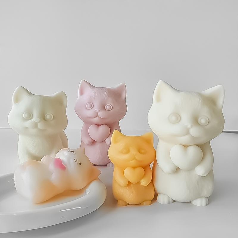 Silicone Mold Cats Shaped  Rebound Decompression Toy Molds Practical Ornaments Making Mould Jewelry Tool for Craftsmen