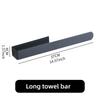 Bathroom Shelf No Hole Towel Rack Simple Stainless Steel Towel Bar Self-stick Fixed Kitchen Towel Rack Space Saving Towel Rack