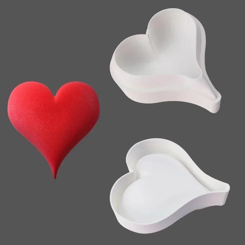 1pcs Silicone Heart Shaped 3D Cake Mold Baking Pastry Mold Chocolate Mousse Mold Cake Decorating Tool Baking Tray