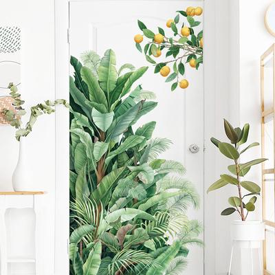 Green Leaves Wall Stickers For Home Living Room Decorative Vinyl Wall Decal