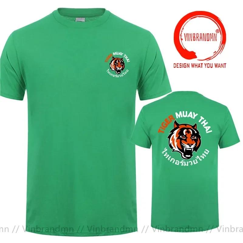 Newest Tiger Muay Thai Kick Boxing Tshirt Summer Thailand Kung Fu Oneck Unisex T Shirt Unisex Tees Tops Harajuku Streetwear Clothing