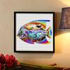 New Arrival 5D DIY Full Circle Diamond Painting "Fish" Embroidery Cross Stitch Home Decor Gift