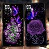Butterfly Lavender Higan Flower Luxury Case For Redmi K50 Note 10 11 11T Pro 9 9s 8 8T 7 K40 Gaming 9A 9C 8A Pro Plus 5G Shell