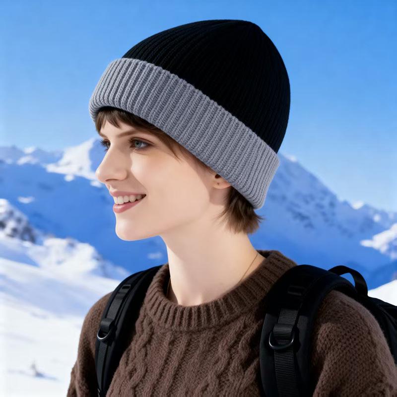 Children's Wool Blend Knitted Hat: Warm Ear-Protecting Beanie for Autumn and Winter, Cute and Versatile Parent-Child Design.