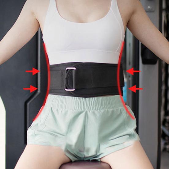 Weight Lifting Belt with Fastener Tape Adjustable Lightweight Self-Locking Powerlifting Belt Workout Fitness Waist Belt