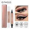 O.TWO.O Eyeliner Stamp Black Liquid Eyeliner Pen Waterproof Fast Dry Double Eye Liner Pencil Макіяж для жінок Косметика