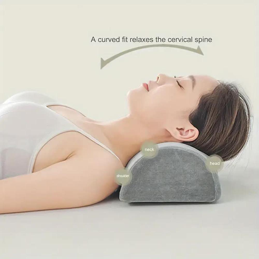 1pc Half Moon Bolster Pillow For Legs Knees Lower Back And Head Elastic Non-Slip Memory Foam Cushion Office Home Travel