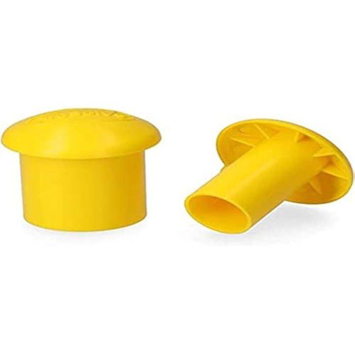 EDM 85142 Lot de 50 protections pour tiges et rails de construction Jaune 6 – 18 mm