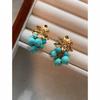 New Floral Resin Tassel Earrings Minimalist Stylish Unique Light Luxury Trendy Versatile Women Jewelry Gift
