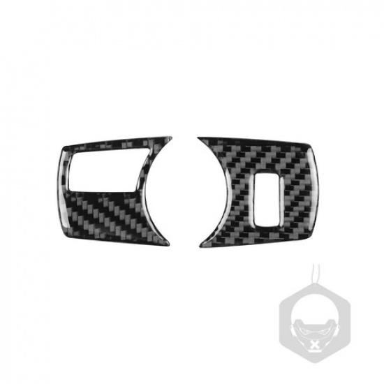 Carbon Fiber Interior Headlight Switch Knob Cover Trim For BMW 7Series F01 09-14