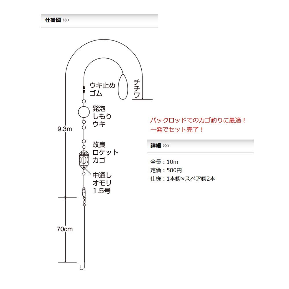 SASAME W-665 Exciting Embankment Basket Gomoku for Reel Rod M