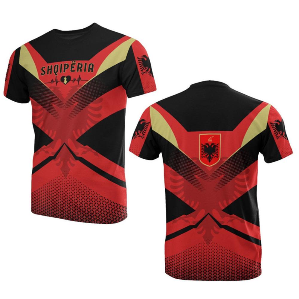 Albania National Football Team Jersey 2026 Men's Soccer T-Shirt Albania Flag Eagle Graphic Tee Sports Fan Gift