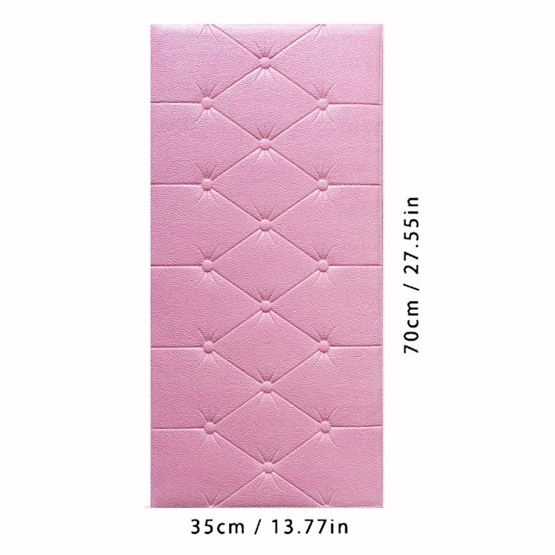 3D DIY Wall Stickers Wallpaper Self-adhesive Thicken Tatami Anti-collision Wall Mat Pad Kids Bedroom Living Room Waterproof