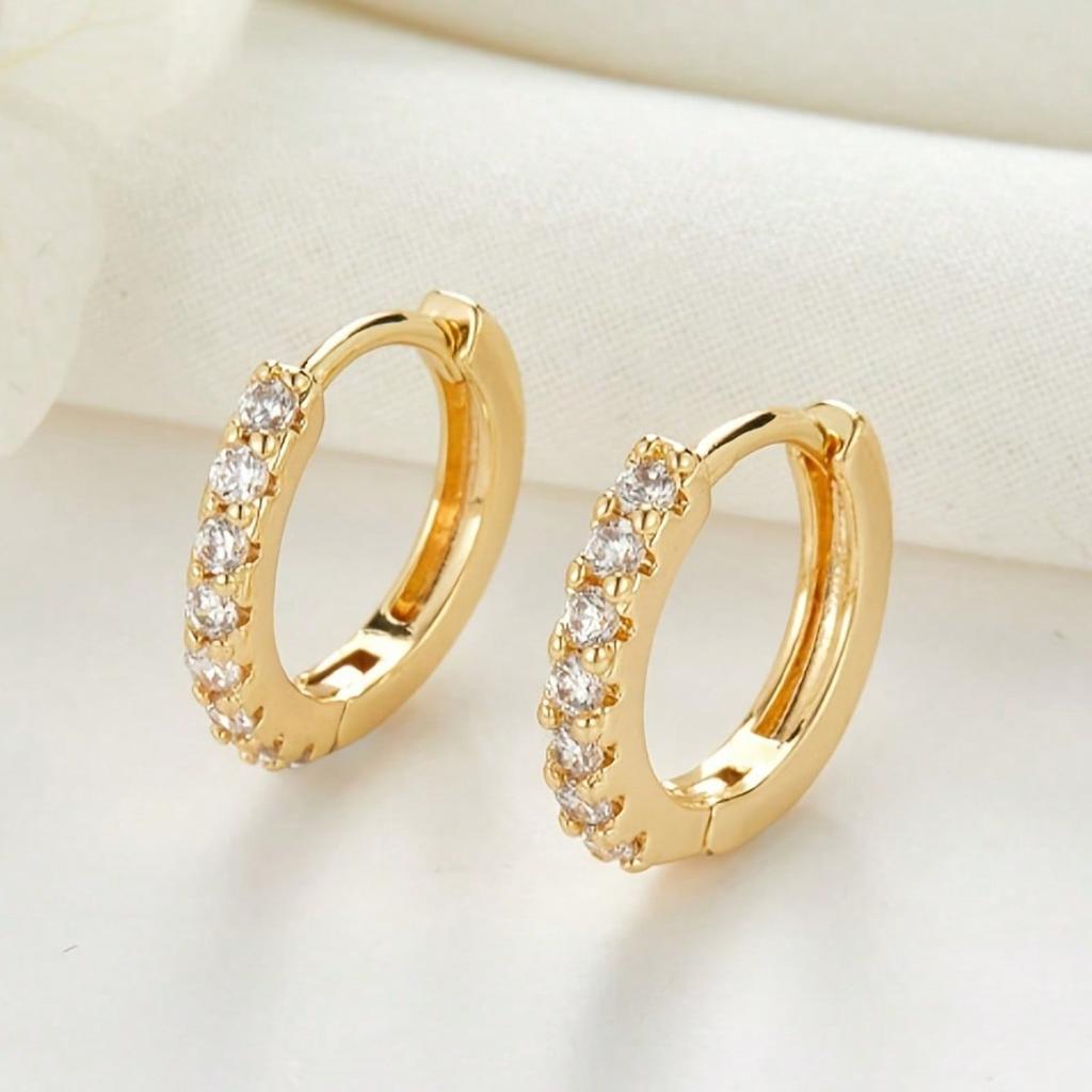 1 Pair of Women's Synthetic Zircon Earrings, Suitable for Daily Wear and An Ideal Choice for Gift Giving