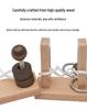 Classic Wooden Magic Ring Escape Puzzle Toy – Brain Teaser & Intelligence Game