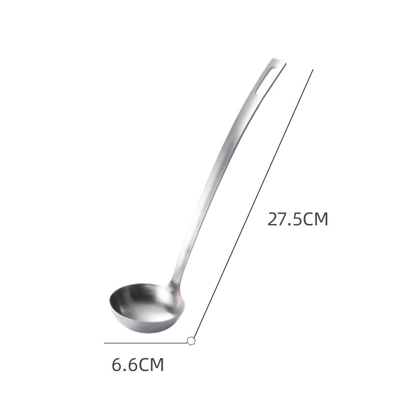 HANYANG Stainless Steel 304 Soup Ladle Soup Shell Soup Leak Long Handle Thickened Sand Light Hot Pot Ladle Kitchen Soup Ladle
