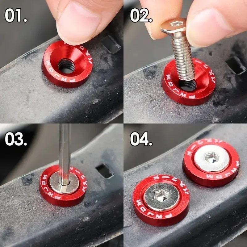 Auto-Modifikation Dichtungsschraube Kotflügel JDM Kotflügelscheiben M6 Schraubensatz Stoßfänger Motor Aluminium Konkave Schrauben Sechskantbefestigung für Honda