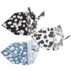 Dog Triangle Scarf Handkerchiefs Washable Cotton Dog Headband with Daisy Pattern