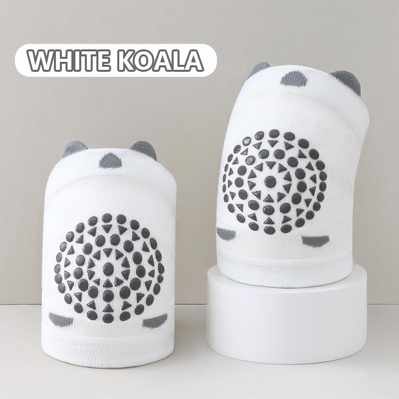 1 Pair Class A Xinjiang Combed Cotton Baby Crawling Knee Pads, Hollow Mesh Anti-Slip Silicone Dot Knee Leg Warmers for Toddler 0-5 Years Four Seasons