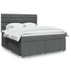 Box Spring Bed with Mattress Dark Grey 180 x 200 cm Fabric