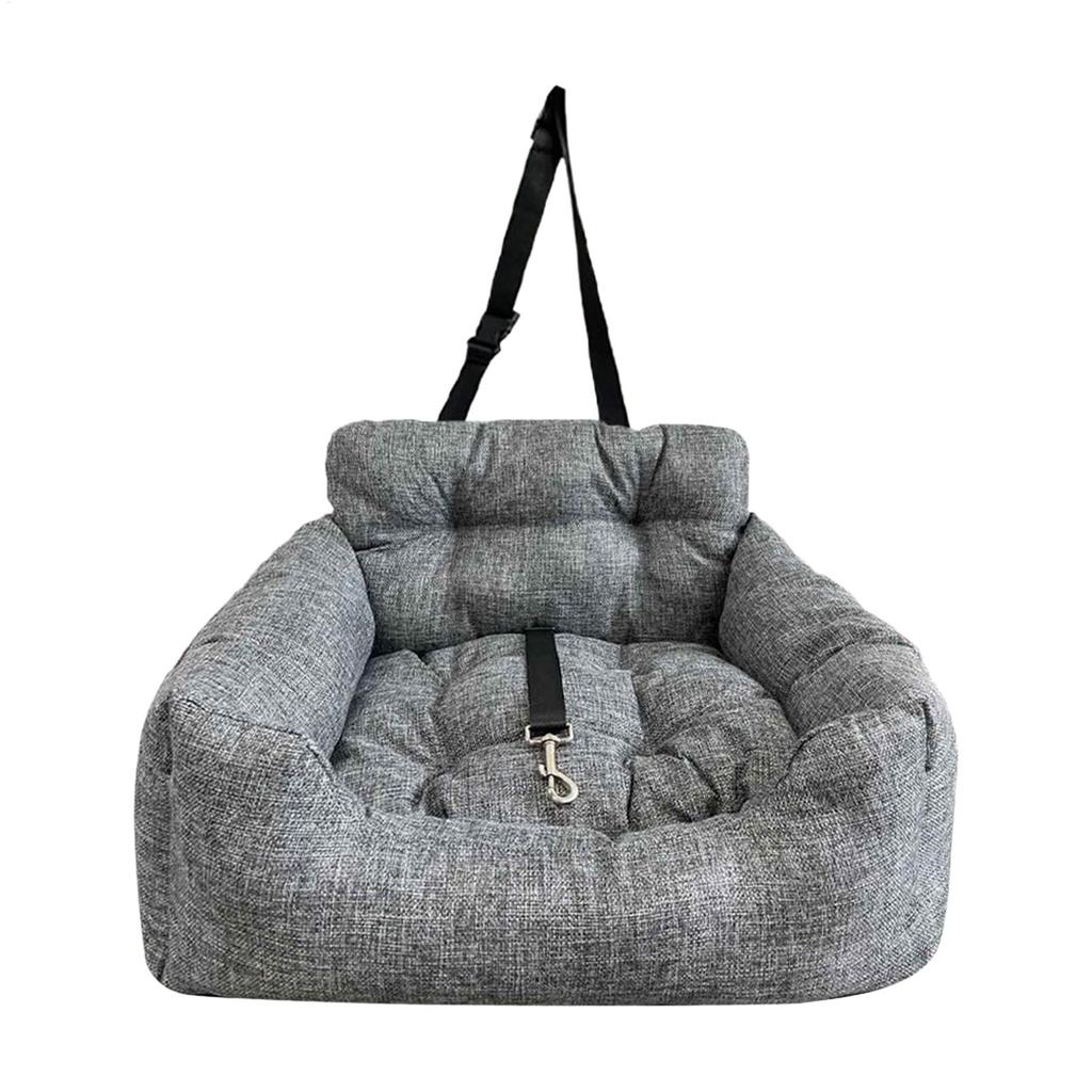 Car Bed For Dogs Adjustable Foldable Safety Tether Cushions Car Pet Bed For Travel Vehicles Summer Winter Trunk Interior Puppy