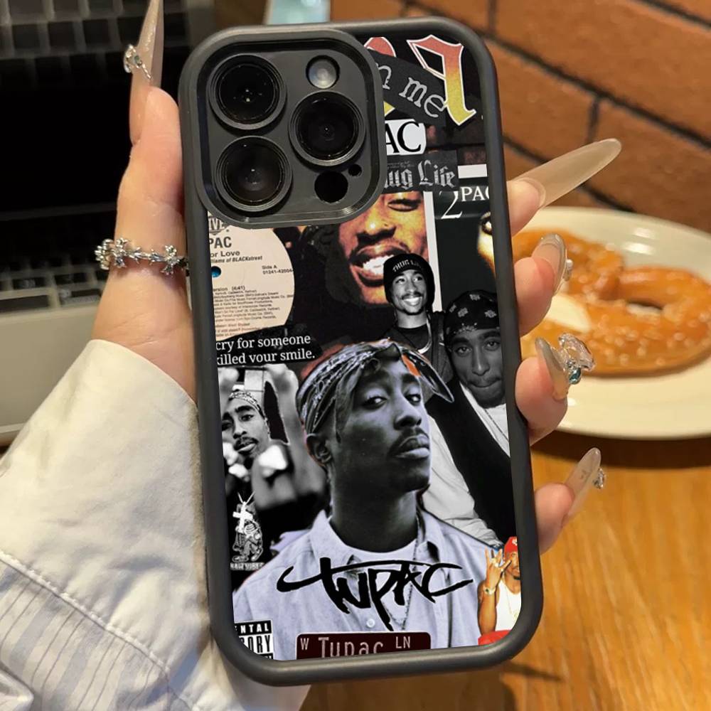 

Rapper 2Pac Singer Tupac For iPhone 17 16 15 14 13 12 11 Pro Max Plus Black Full Coverage Soft Funda Silicone Cover iPhone 13 pro