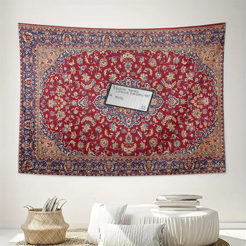 Vintage Persian Rug Tapestry Wall Hanging Bohemian Home Decor Room Divider Wall Art Textile Large Area Rug Throw