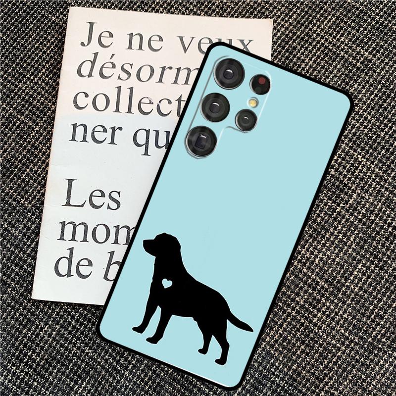 Black Labrador Dog Case For Samsung Galaxy S25 Ultra S20 S21 S22 S23 S24 Ultra S9 S10 Plus S25 FE Back Cover