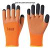 Fleece-Lined Winter Work Gloves with Embossed Terry Cloth and Foam Grip
