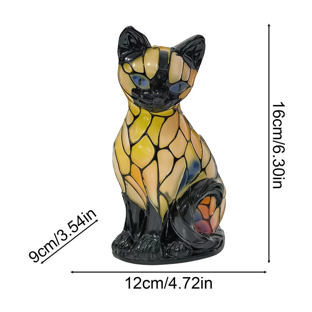 

Cat Lamps Resin LED Vintage 3D Nightlight Cat Lamp for Kids for Desk Fireplace Mantel Christmas Nursery Bedroom Living Room Home