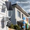Caméra de Surveillance Extérieure 2K 2K WiFi sans Fil 2K - Solaire avec PTZ, Audio Bidirectionnel, Vision Nocturne Couleur, Cloud
