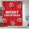 Tu Christmas Shower Curtain Waterproof Festive Holiday Decor Merry Xmas Pattern Bathroom Fabric Backdrop Holiday Home Decoration