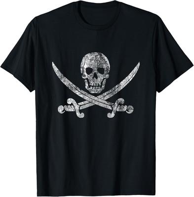Vintage Pirate Flag Skull Gift Tee Unisex TShirt Unisex T-Shirt