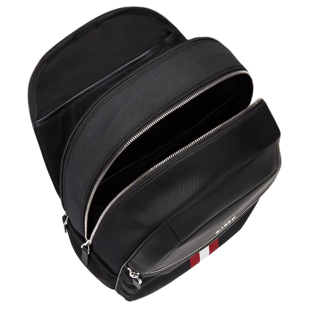 Bally Logo Fabric Backpack Men Backpack Black 6238384