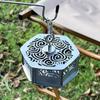 Stainless Steel Incense Coil Holder with Cover Portable Indoor Outdoor Camping Fireproof Round Metal Hanging Repellent Spiral Incense Burner