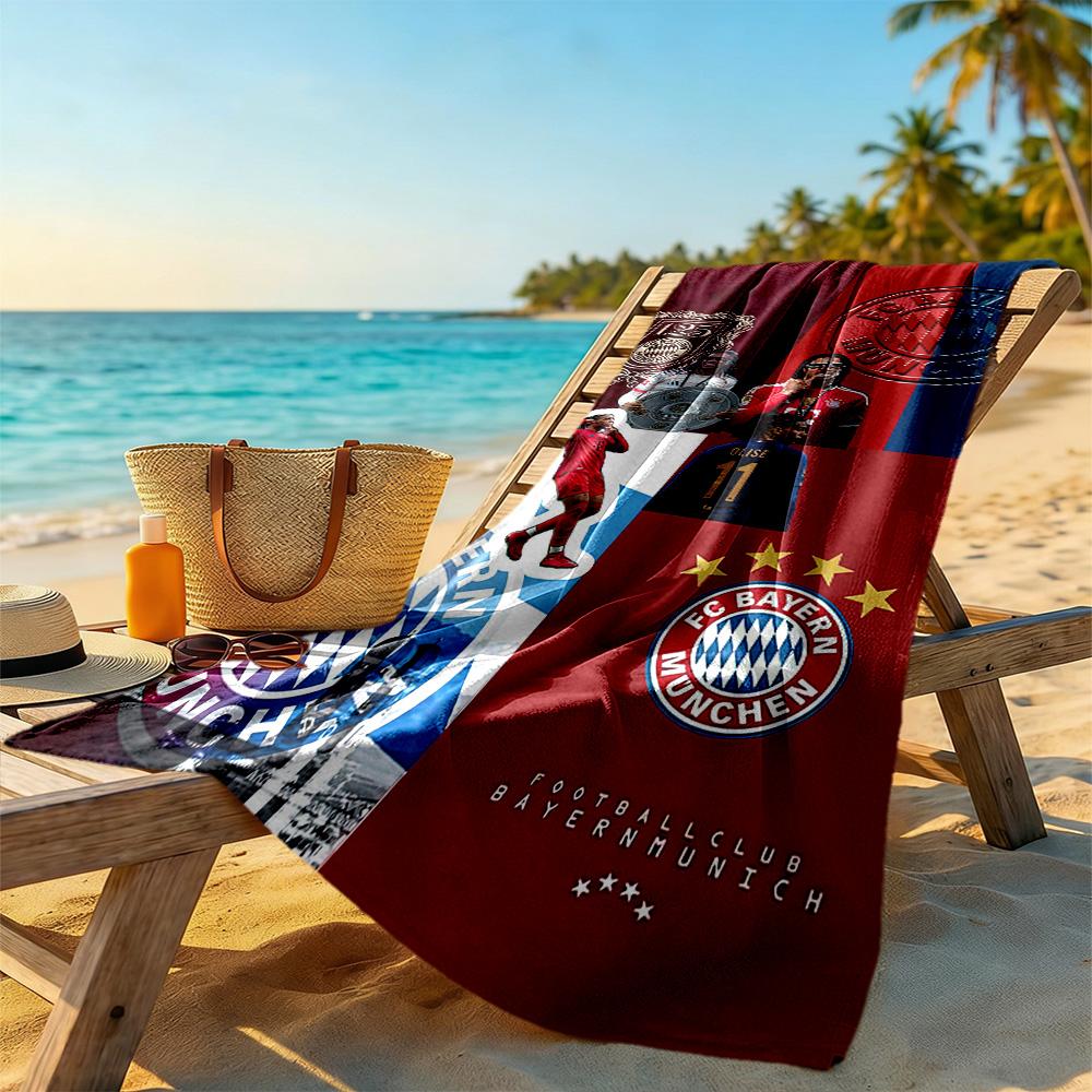Bayern Munich Beach Towel Quick-Dry Soft Microfiber Comfortable Lightweight