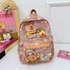 School Bag Kapibara Children's Bag Cartoon Love Large Capacity Lightweight Versatile Backpack