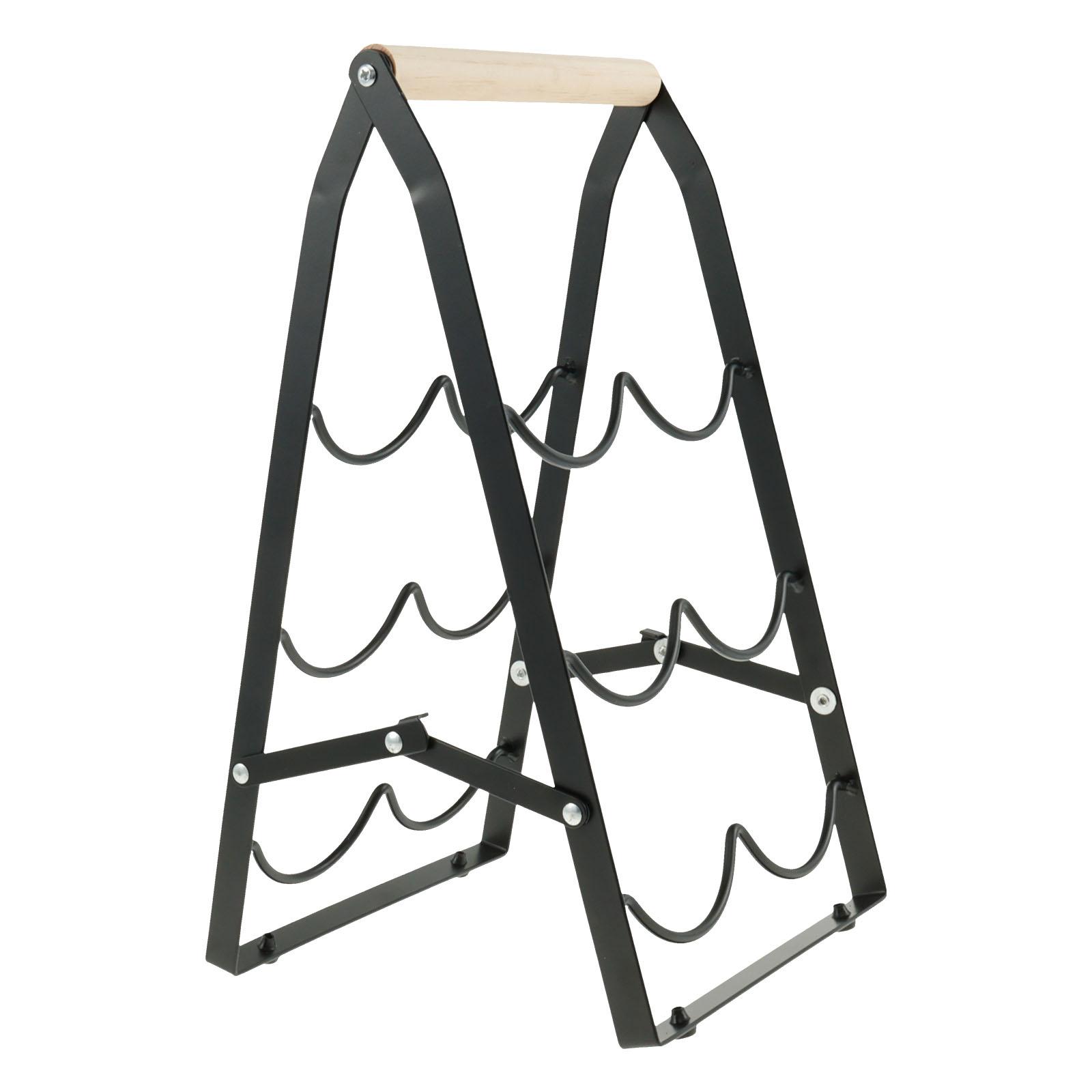 

Складная винная стойка, держатели для бутылок, кухонная полка для бутылок с водой, полка для красного вина, кладовая, барная утварь, витрины, подставка для бара чёрный