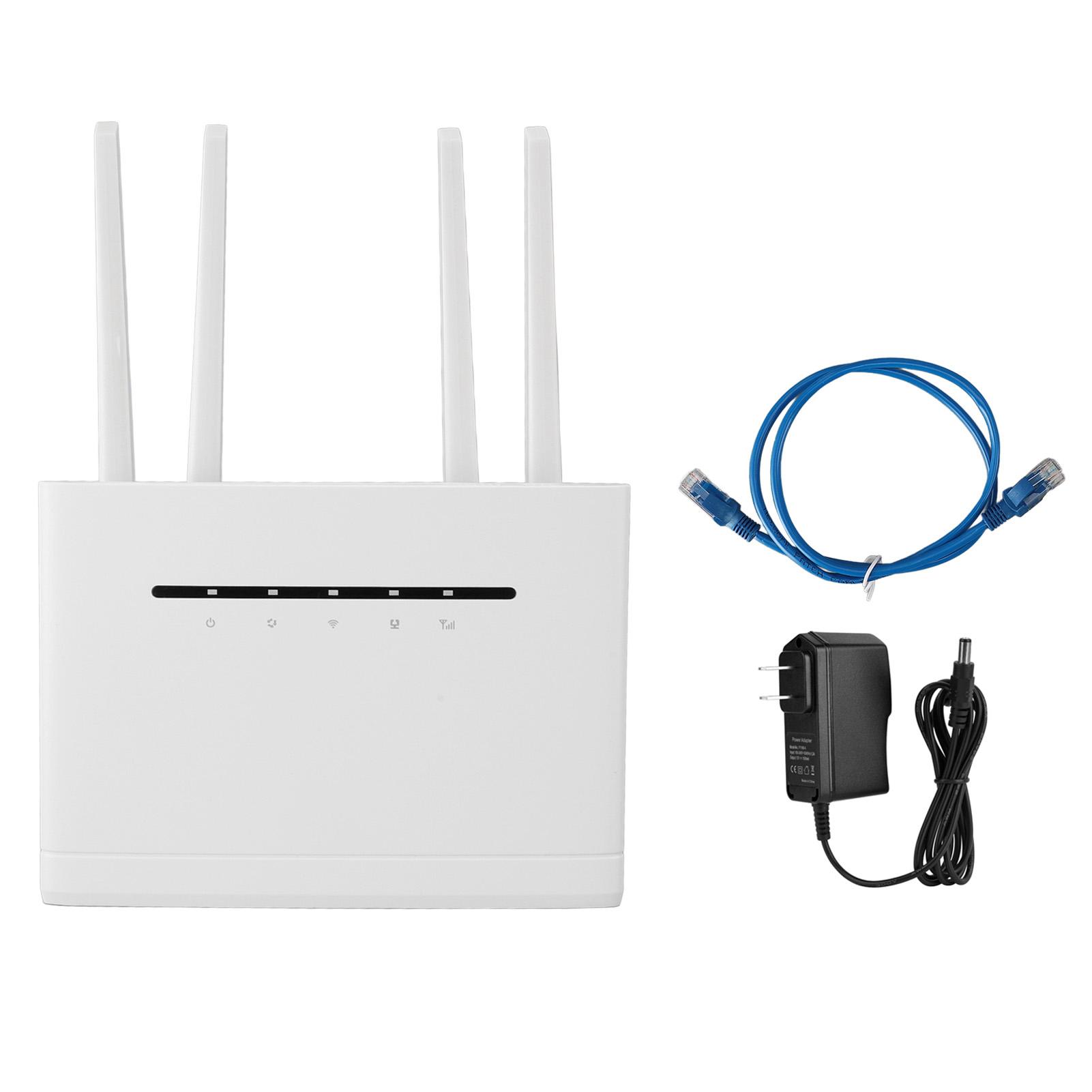 

4G LTE Wireless Router 300Mbps High Speed Internet 4G SIM Card Wireless Modem Router with 4 Antennae US Plug
