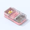 1PCS Pill Organizer with Cutter Crusher,Travel Medicine Pill Organizer for Pocket Purse To Hold Vitamins Medication Supplements