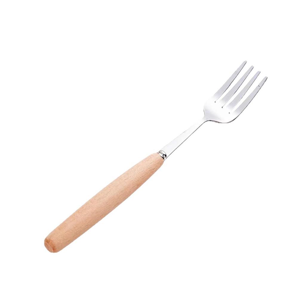 Wooden tableware three-piece set, spoon, premium wooden handle chopsticks, fork, stainless steel portable tableware, chopstick set.